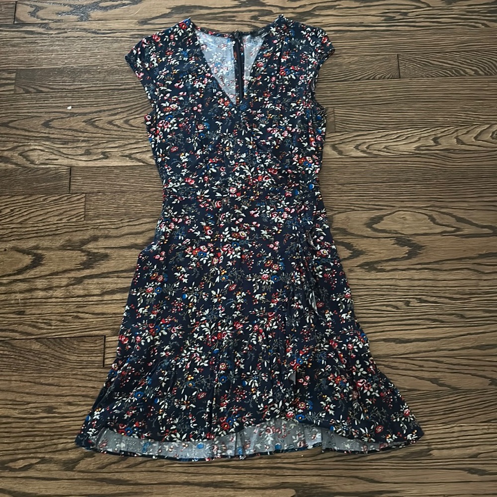 Cute navy printed Jcrew dress